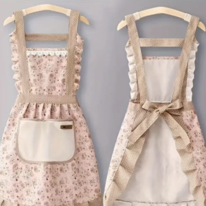 Mandil con estampado de flores