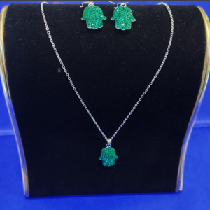 Conjunto mano poderosa de plata 925