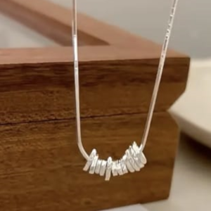 Collar plateado exquisito y elegante