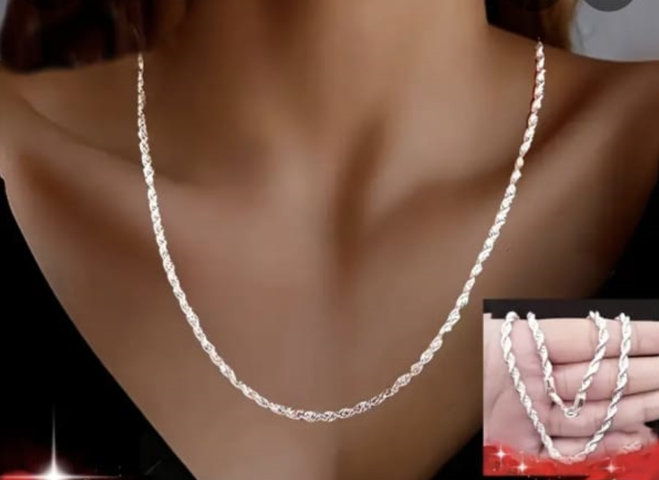 Conjunto elegante de collar y pulsera cordón - Imagen 2