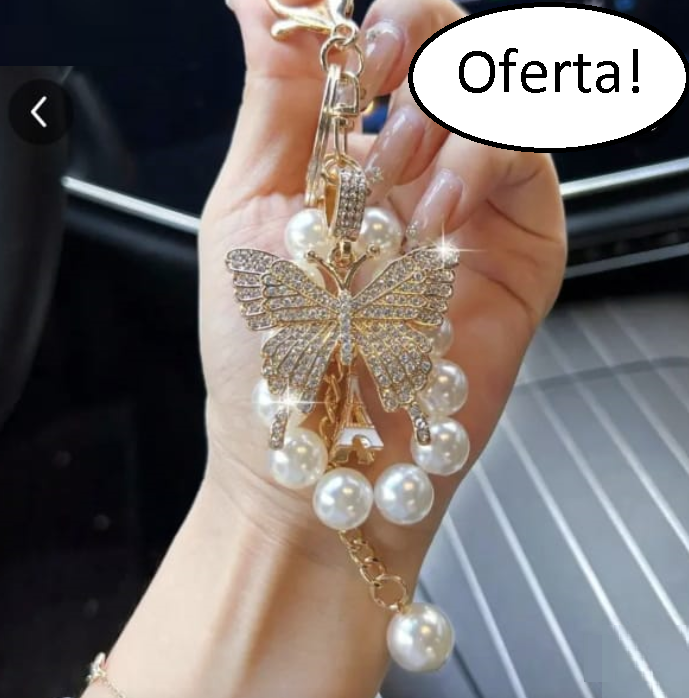 Colgante para bolso o llavero de mariposa