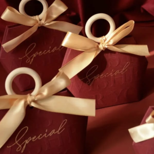 Cajitas de Regalo Elegantes Color Vino para Eventos