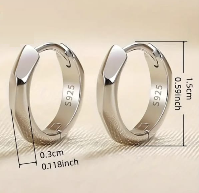 Arete Elegante Liso - Imagen 2