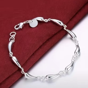Pulsera Modelo Lágrima Plateada